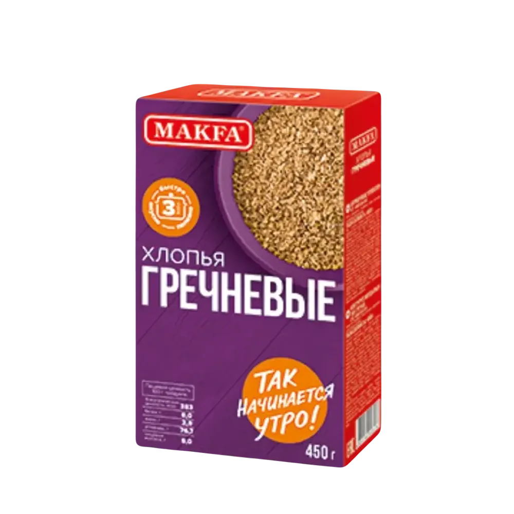 Хлопья Макфа гречневые 450г