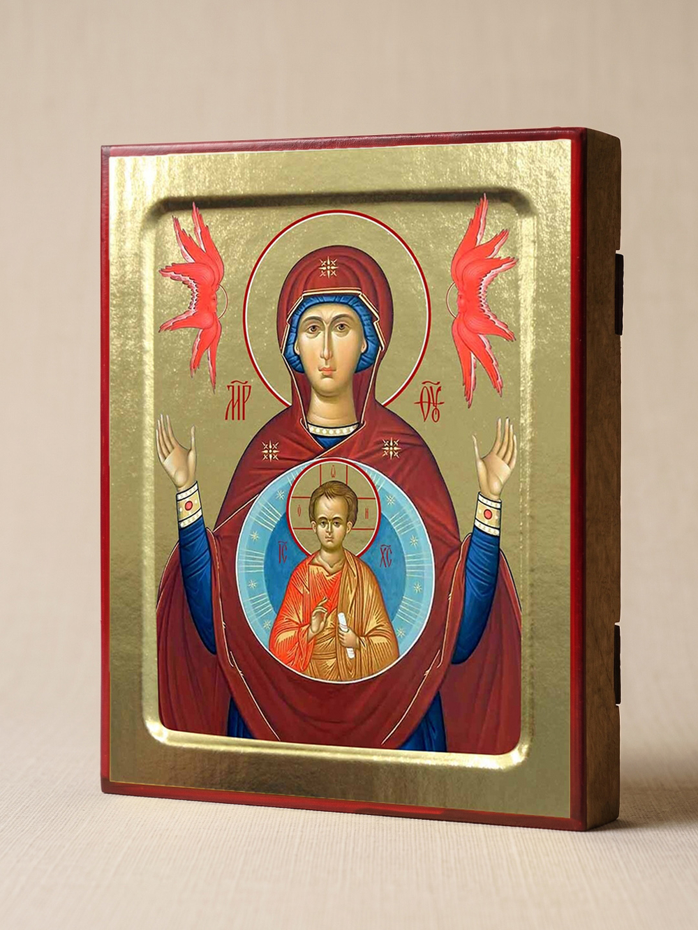 Икона Пресвятой Богородицы, Знамение на дереве: 125 х 160 (Синопсисъ)