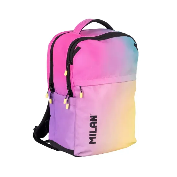 Çanta \ Bag \ Рюкзак \ Backpack 5 zipped compartments, sunset collection, black