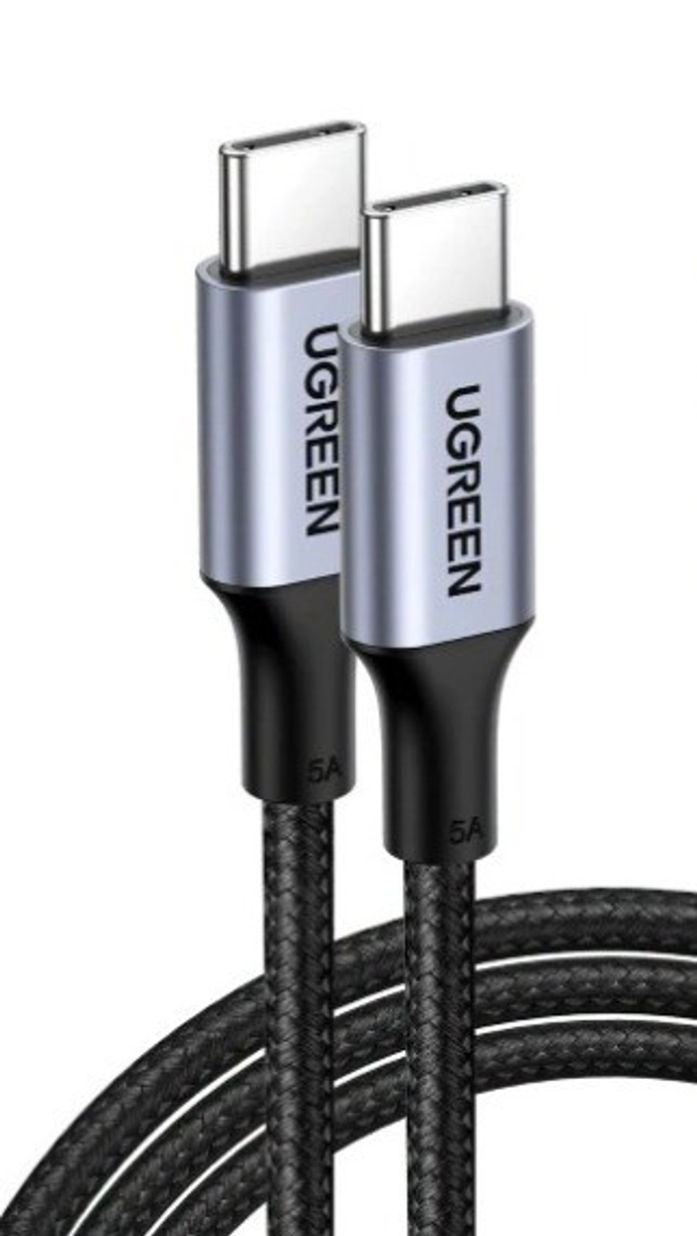 Usb Кабель-зарядка Type-C на Type-C Ugreen US316 5A 100W 2м серо-черный