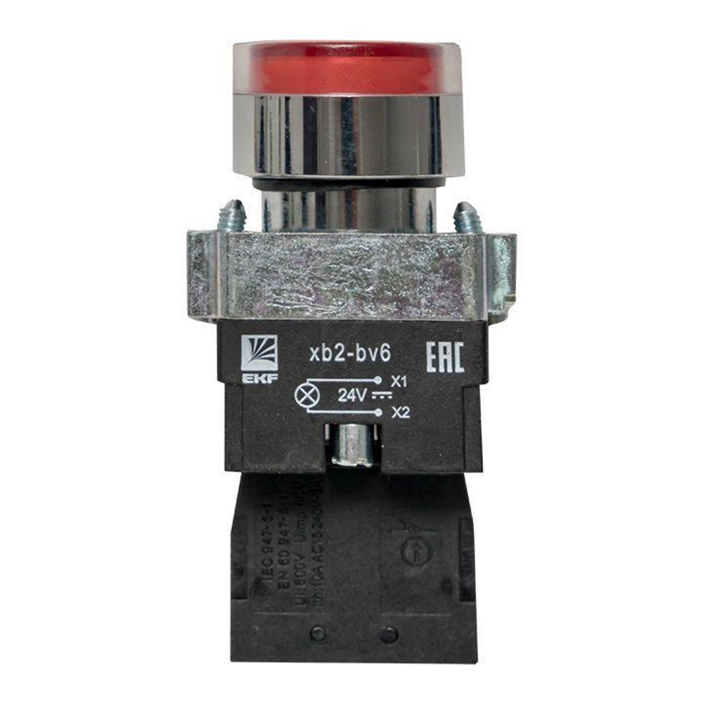Кнопка BA42 с подсветкой 24В красн. NC PROxima EKF xb2-bw42-24