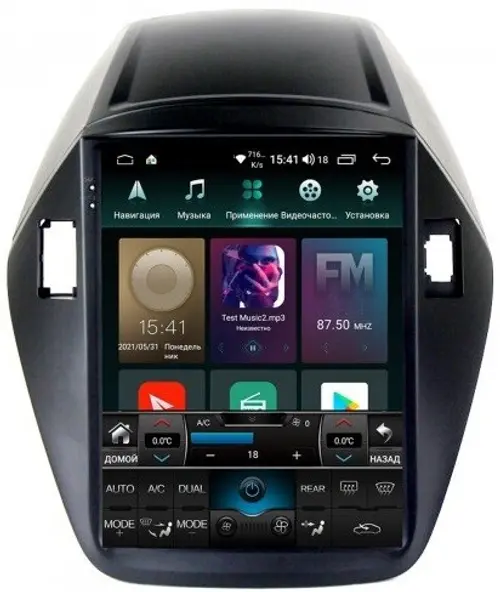 Магнитола для Hyundai iX35 2009-2015 - Airok RT-2002 ("Тесла-Стиль"), Android 11, Быстрая, SIM-слот