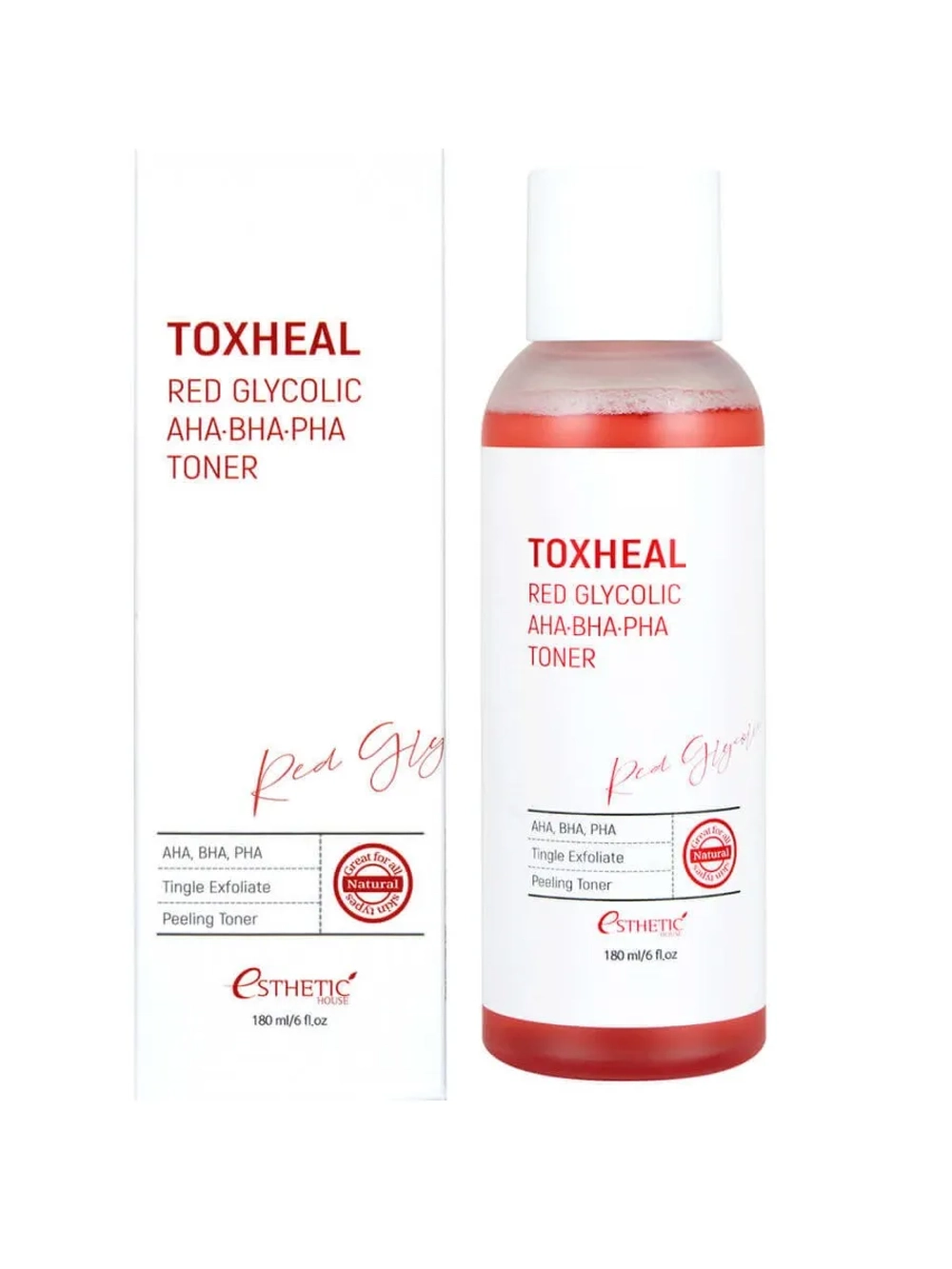 Тонер для лица Toxheal Red Glycolic Toner, 180мл