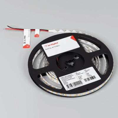 Лента UL-A112-8mm 24V Warm2400 (7 W/m, IP20, 5m) (Arlight, 7 лет)