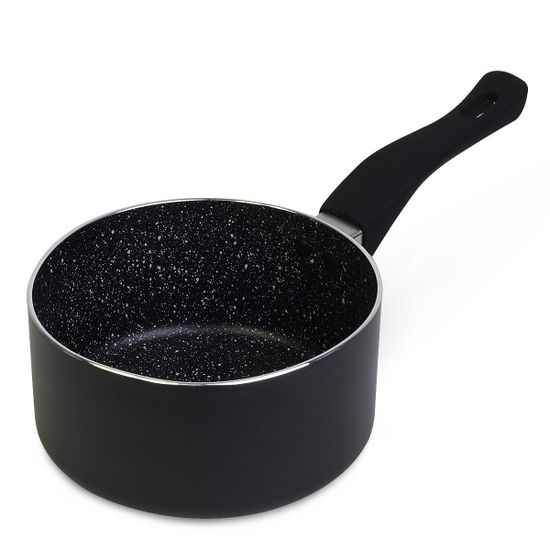 Ковш 1.3 л. из алюминия с мраморным покрытием Kamille KM-0613MR без крышки (Ø16х6.5 см)