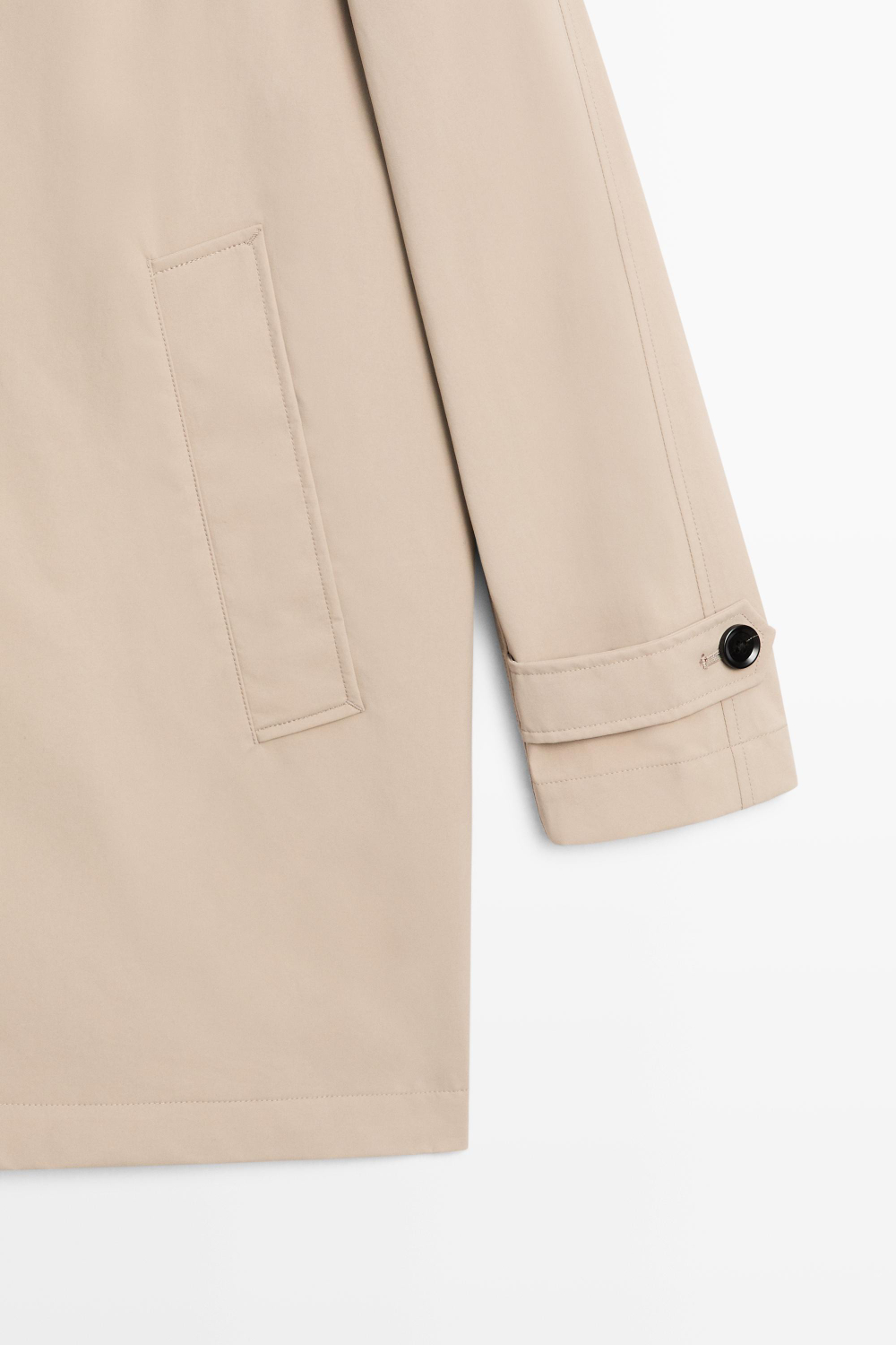 Massimo Dutti Легкое длинное тренч-пальто, песочный