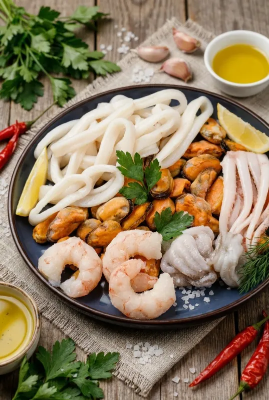 Морепродукты свежемороженные