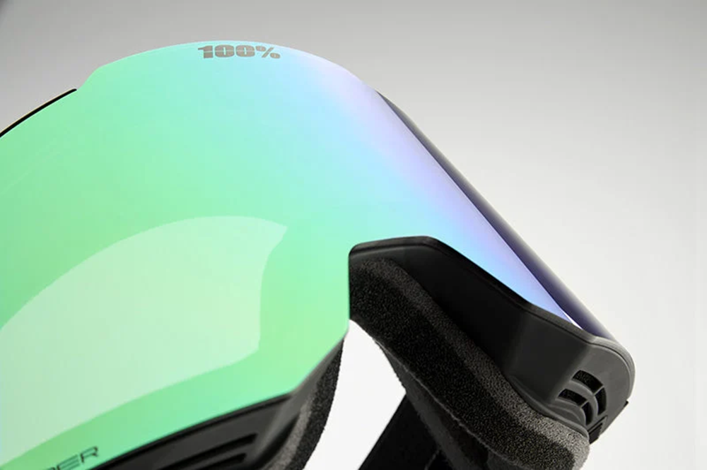 Горнолыжная маска 100% Snowcraft / Black / Hiper Green Mirror Lens