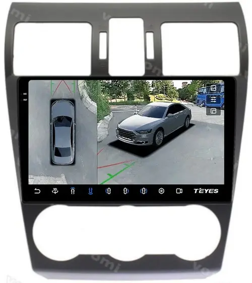 Магнитола для Subaru Forester 4 2012-2015, Impreza 4, XV (штатная КЗВ и/или harman/kardon) - Teyes CC3-2K-360 на Android 10, Быстрая, 2K QLED, CarPlay, 4G SIM-слот, 4 камеры в комплекте