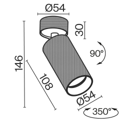 Потолочный светильник Technical C082CL-01-GU10-W