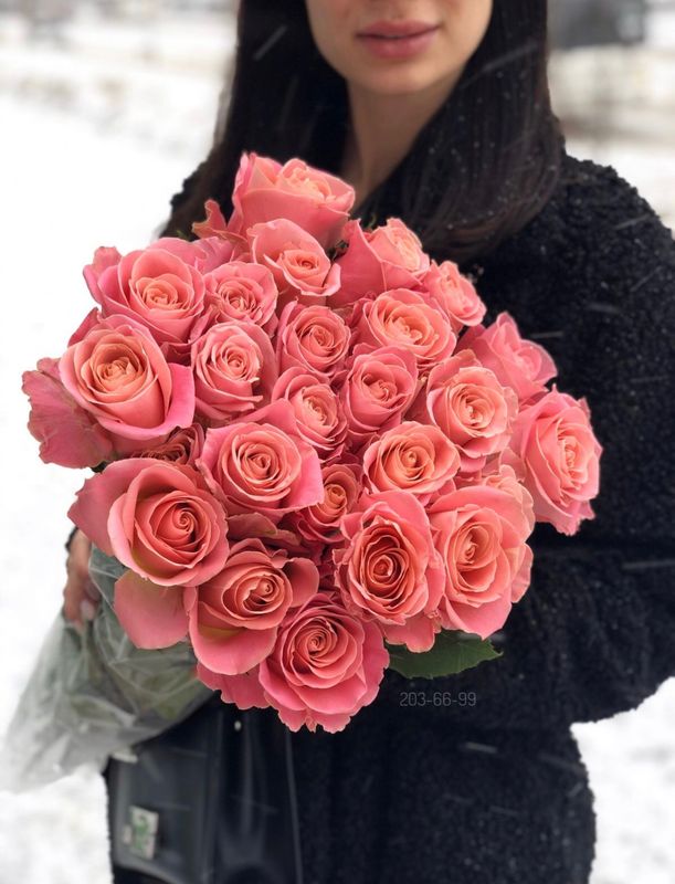 Букет из 25 эквадорских роз 50 см #1451 Букет из 25 эквадорских роз 50 см #1451