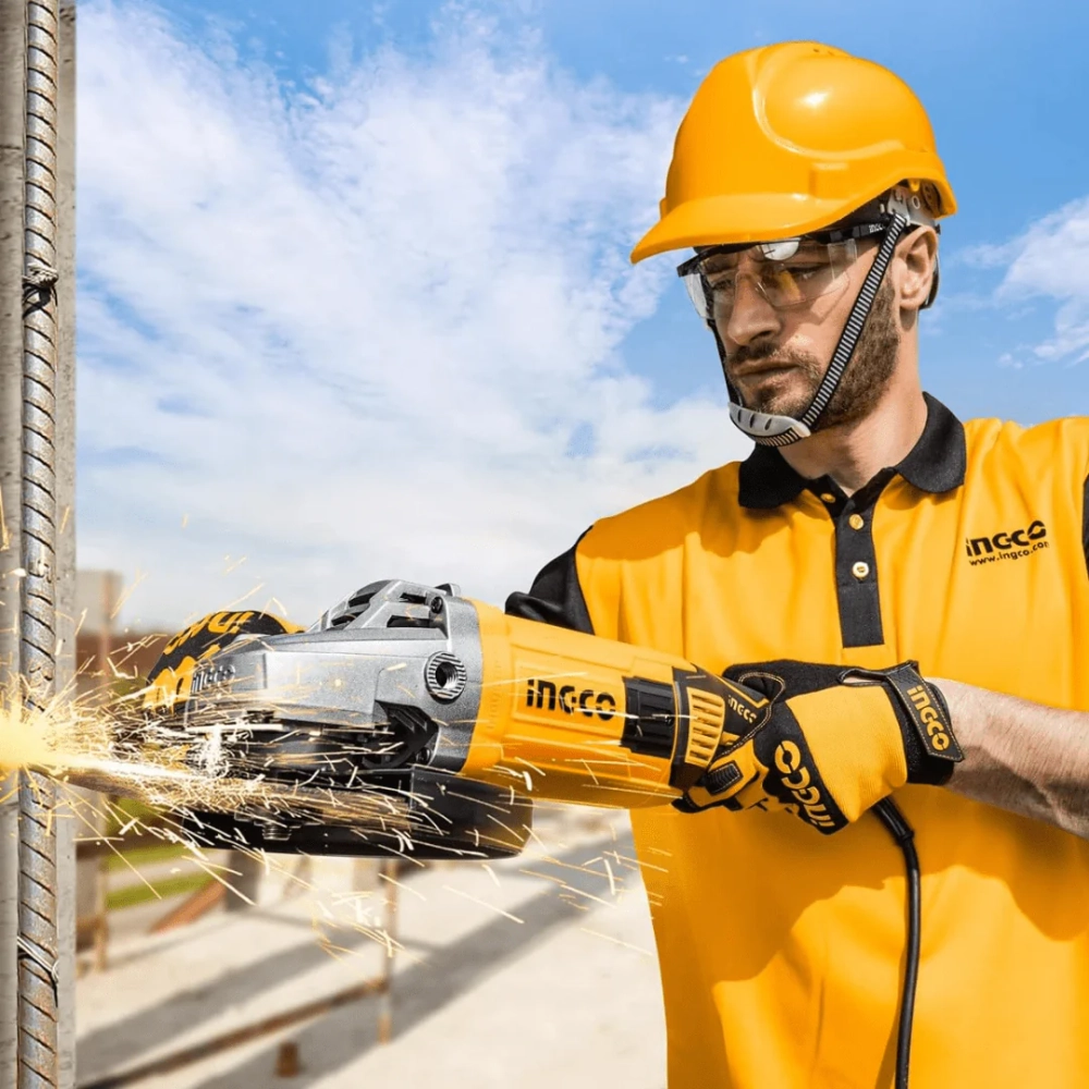 Угловая шлифовальная машина (УШМ) INGCO AG220018 INDUSTRIAL 230 мм 2,2 кВт