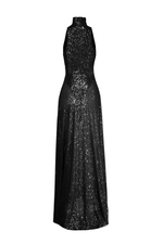 ”Naked dress” Платье с боди из прозрачных пайеток