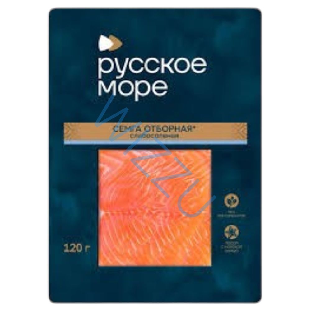 Семга с/с филе-ломтики 120г  в/у Русское море