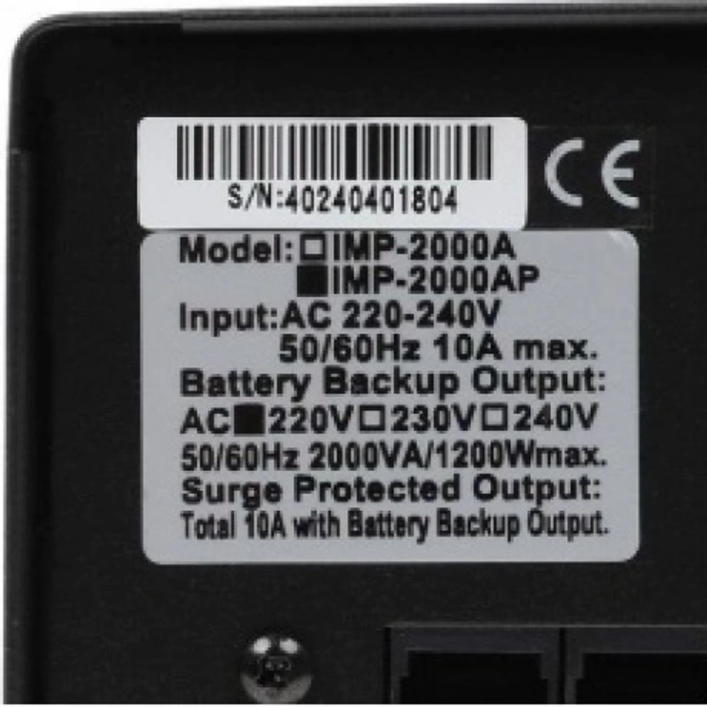 ИБП Powercom Imperial IMP-2000AP 1200W black