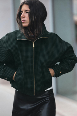 ZARA БОМБЕР В КЛЕТКУ, ХАКИ