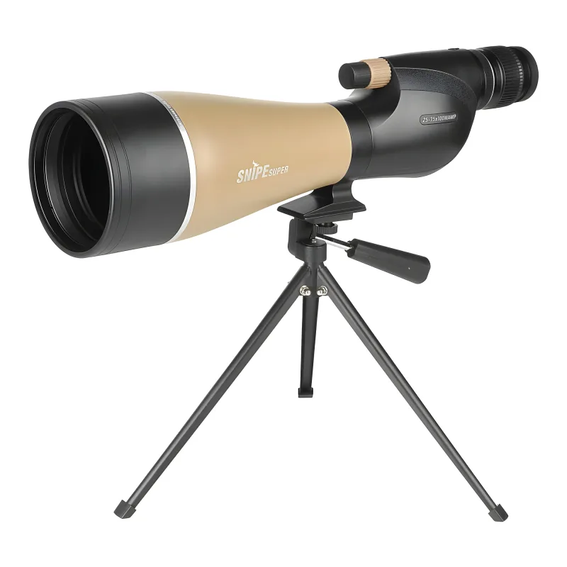 Зрительная труба Veber Snipe Super 25-75x100 WA WP на треноге, вид спереди под углом