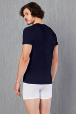 Мужская футболка свободного покроя Doreanse Cotton Premium (Размер: M) (Цвет: темно-синий)