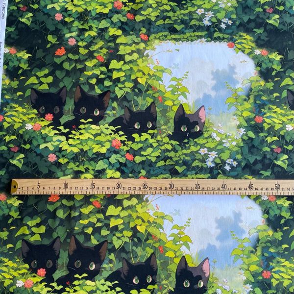 КОТИКИ АНИМЕ, 100% хлопок, Handmade Fabrics 4