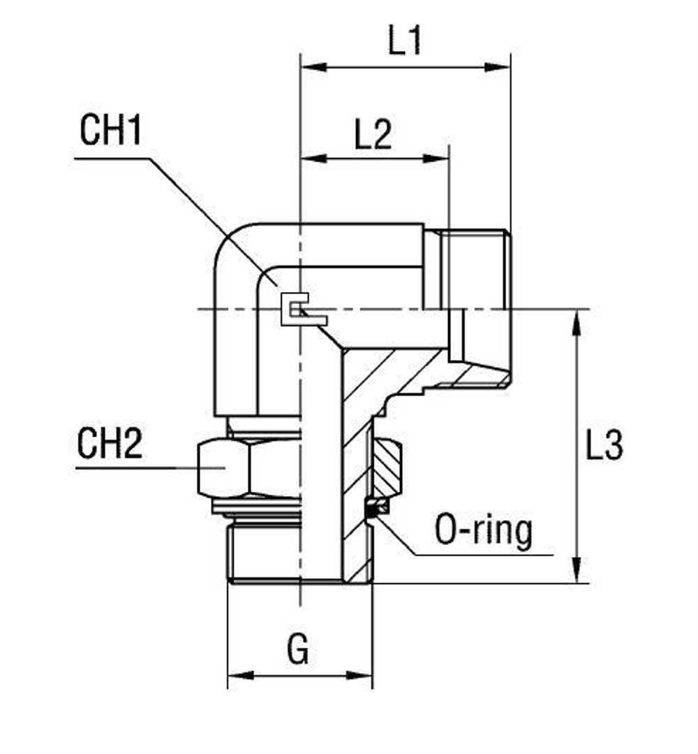 Штуцер FRG90 DS14 BSP 1/2 (корпус)