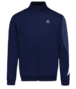 Мужская теннисная толстовка Le Coq Sportif SAISON 1 Full Zip Sweat N°1 SS23 — темно-синяя