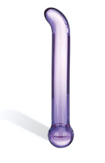 Гладкий стеклянный стимулятор G-Spot Tickler - 17 см. (Цвет: фиолетовый)