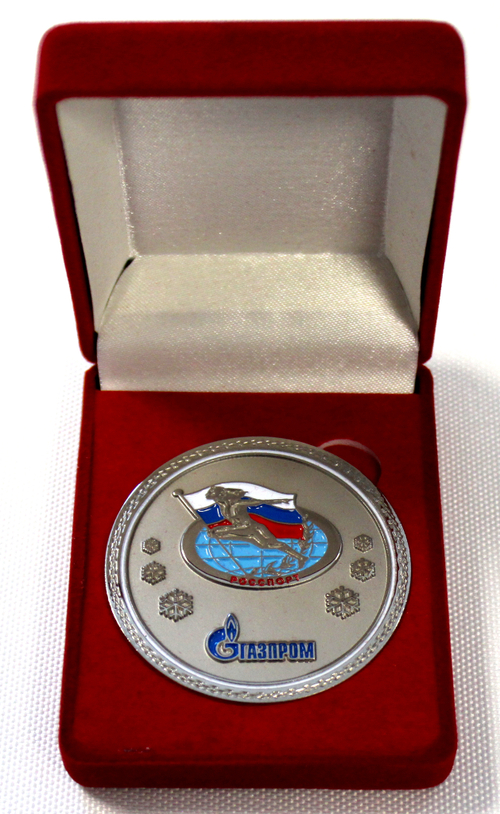 Памятная медаль Лыжня России 2006 г. В бархатной коробочке.