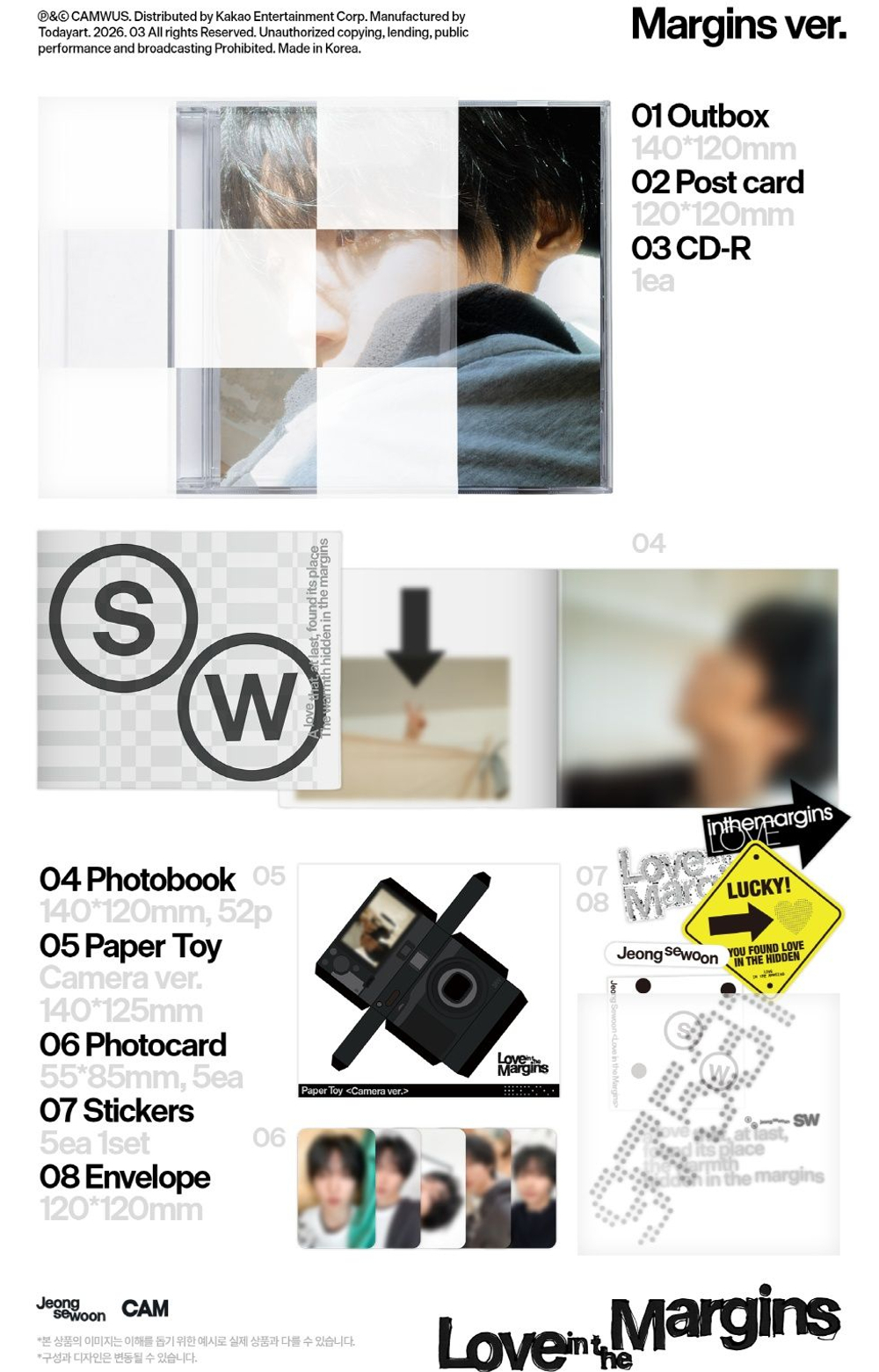 Альбом JEONG SEWOON - LOVE IN THE MARGINS EP Album 2 Version SET