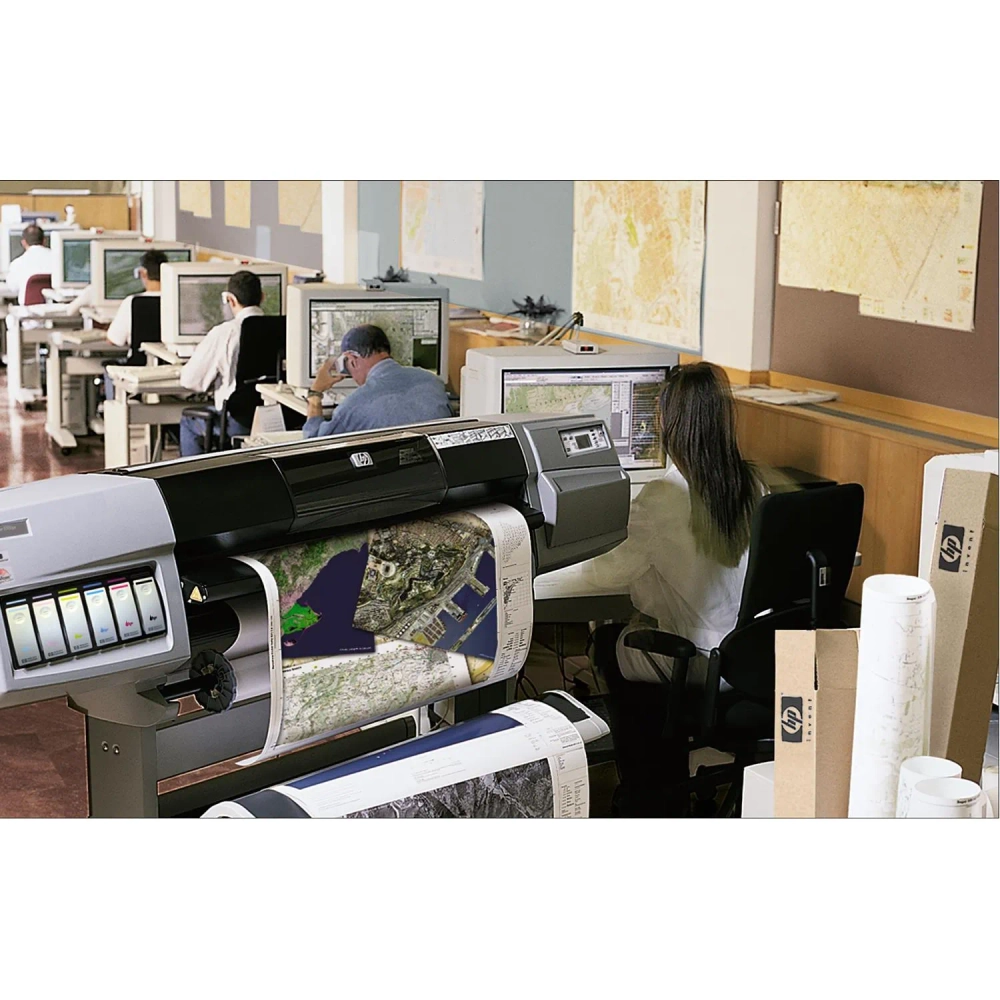 Бумага широкоформатная HP Bright White InkJet (90 г/кв.м, длина 45.7 м, ширина 610 мм, диаметр втулки 50.8 мм, C6035A)