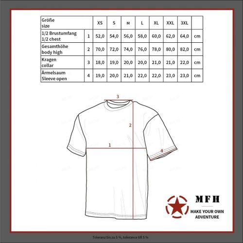 Футболка MFH US T-Shirt, 170g/m², камуфляж - Vegetato