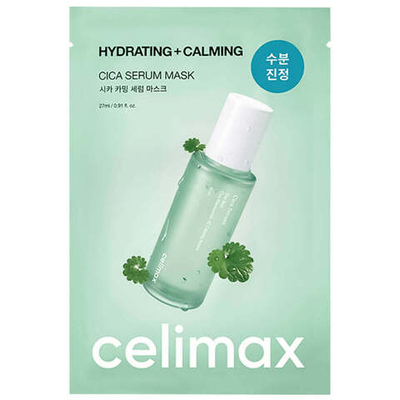 Успокаивающая маска с экстрактом центеллы Celimax Cica Calming Serum Mask