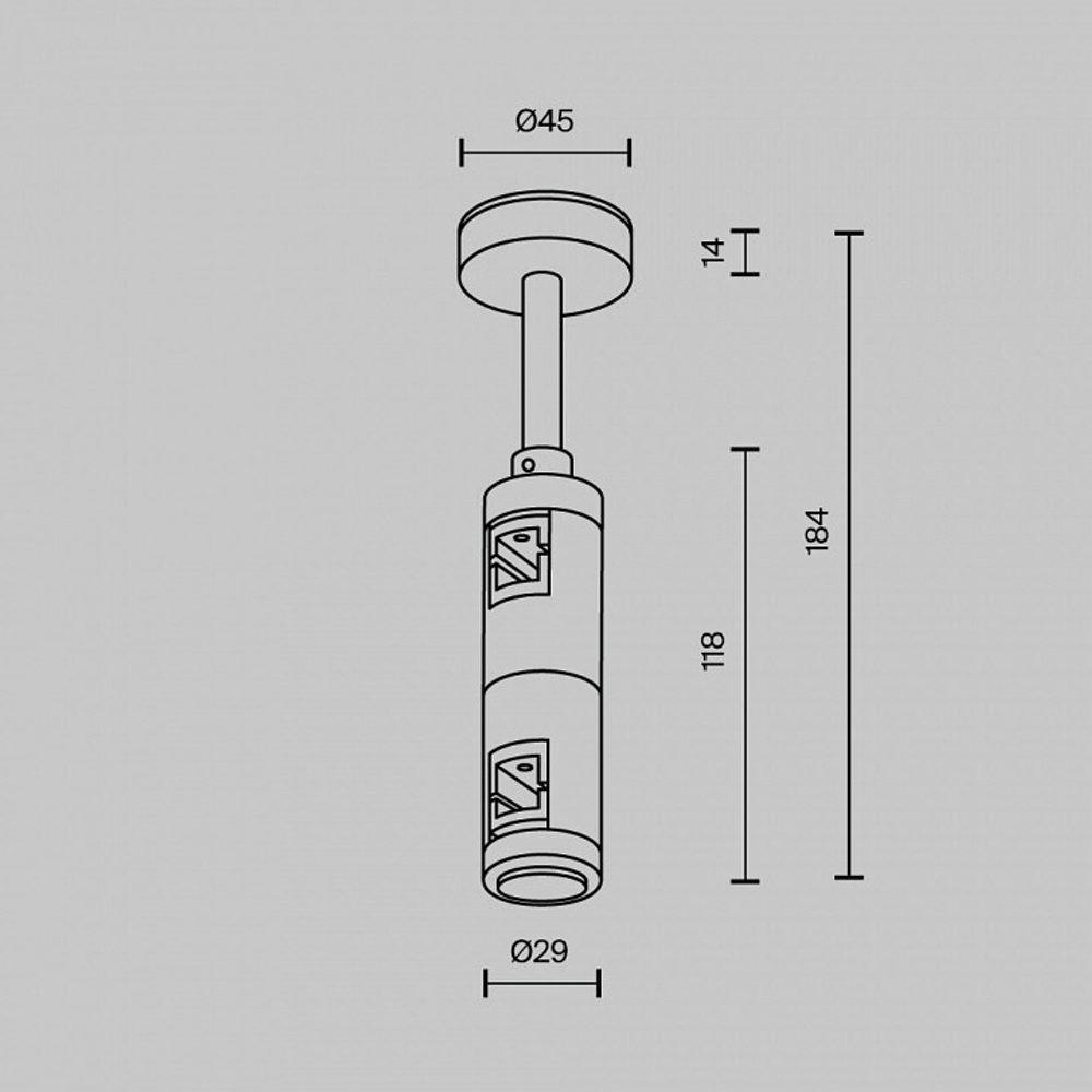 Основание на штанге Maytoni Accessories for tracks Flarity TRA156C-D1-B