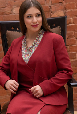 Жакет с подкладом Mila Bezgerts 3519зе, цвет Красный, размер 46-164