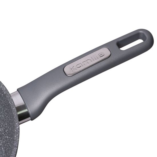 Сотейник 28 см. из алюминия с крышкой Kamille KM-4277GR с мраморным покрытием