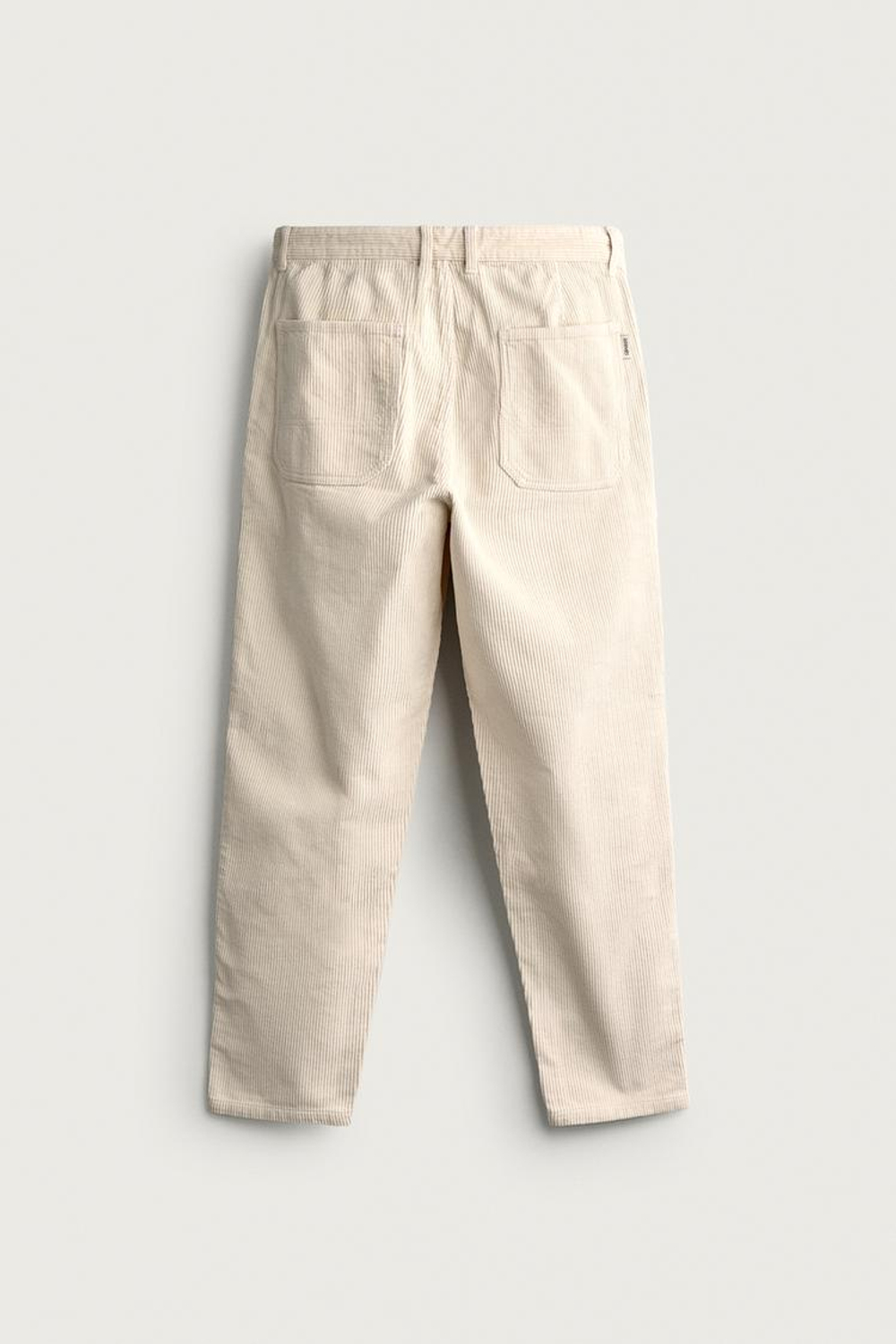ZARA ВЕЛЬВЕТОВЫЕ БРЮКИ CARROT FIT С ЭФФЕКТОМ ПОТЕРТОСТИ, ЭКРЮ