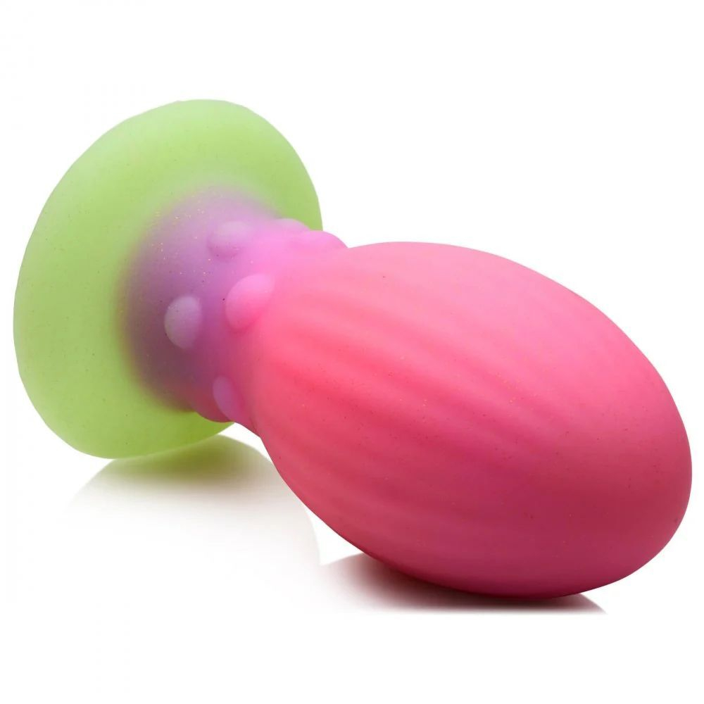 Розовая пробка-яйцо XL Xeno Egg - 17,6 см. (Цвет: розовый)