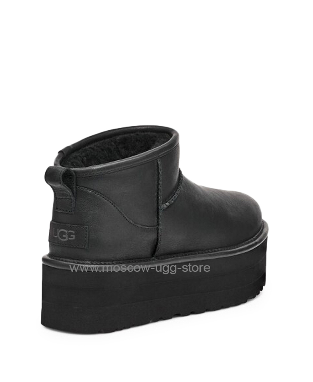 ULTRA MINI PLATFORM LEATHER-black