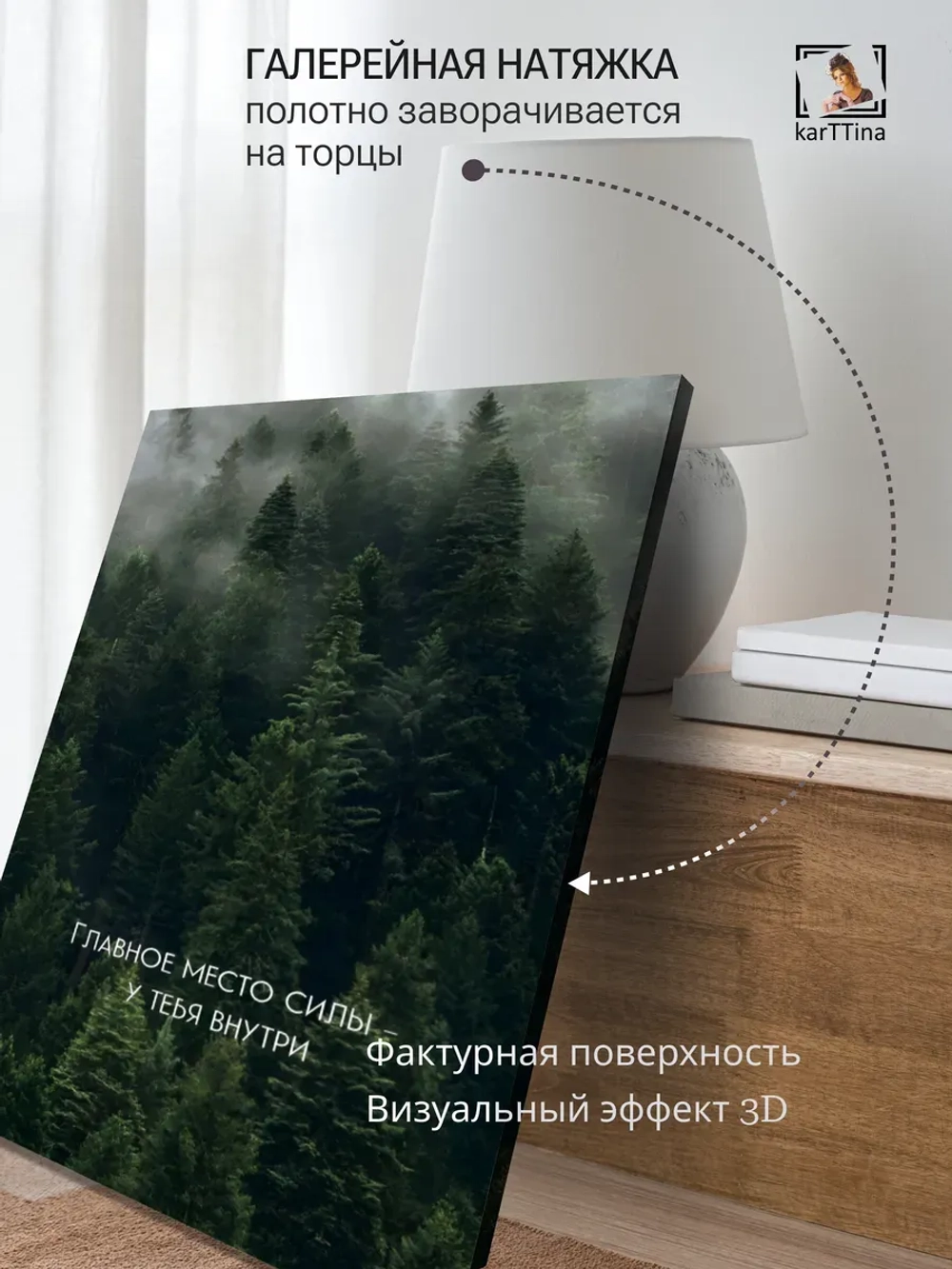 Картина на стену Внутренняя сила 30х40см 1шт.