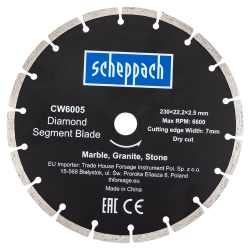 Круг отрезной 230*22,2*2,5мм Scheppach Sch-CW6005