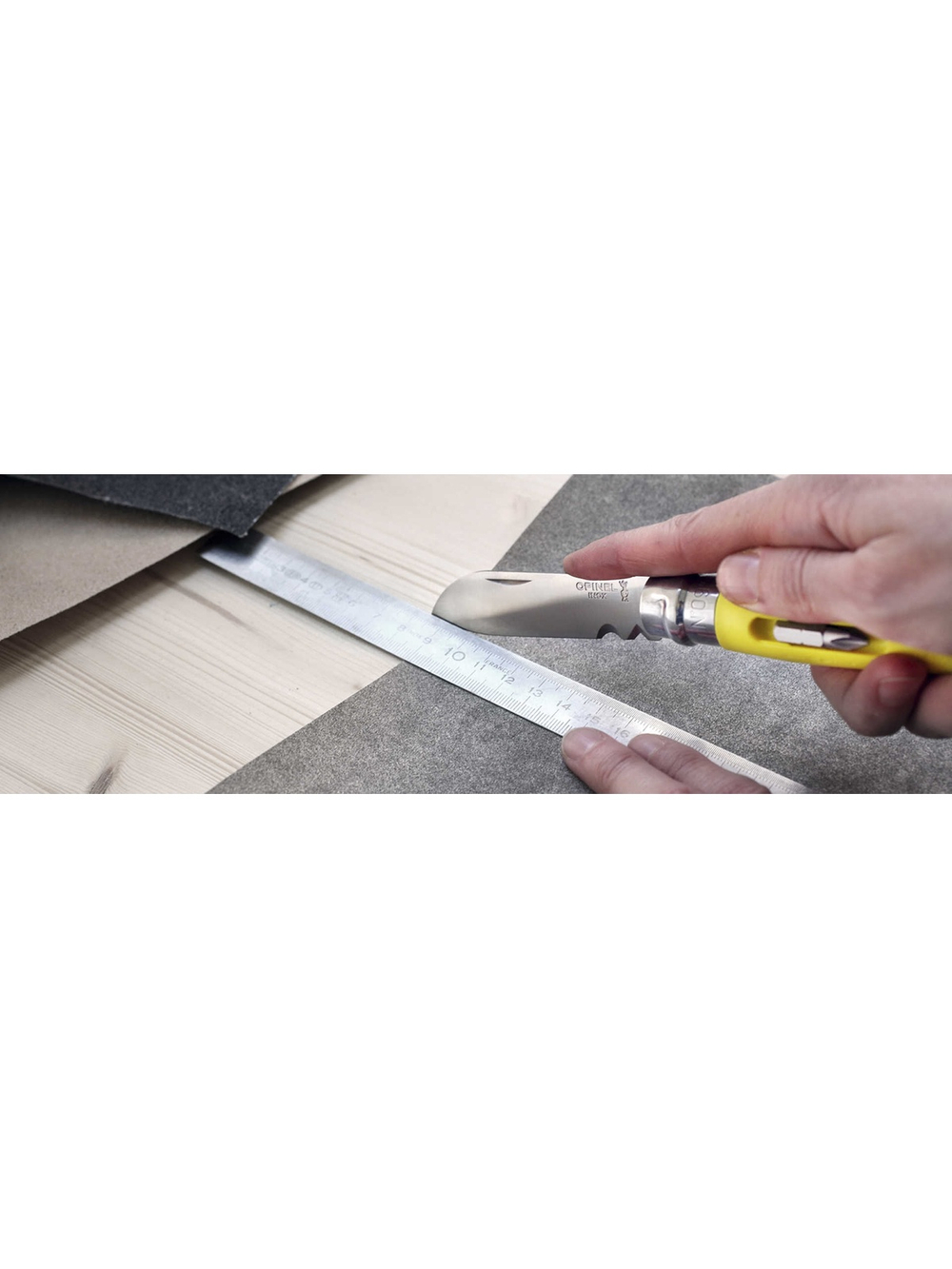 Нож Opinel №09 DIY, нержавеющая сталь, сменные биты, желтый, 001804