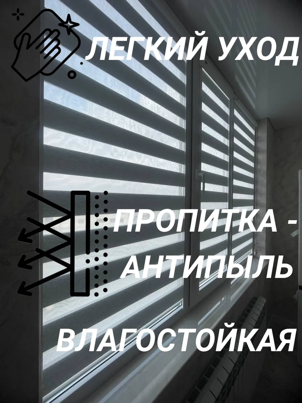 Рулонные шторы День-Ночь 60х150 см