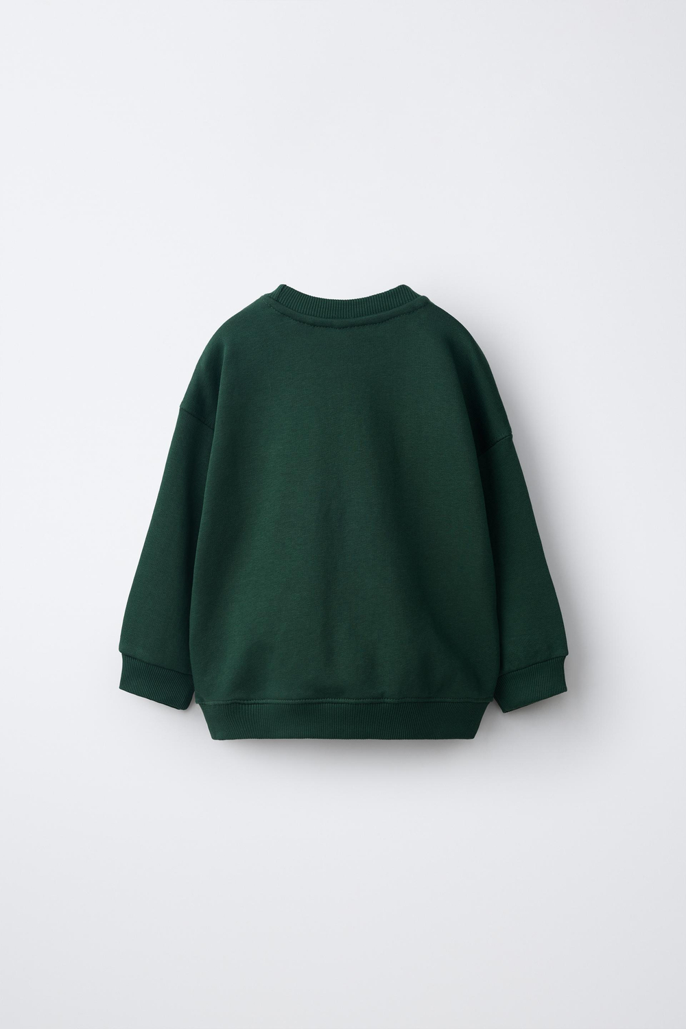 ZARA ОДНОТОННАЯ ТОЛСТОВКА, БУТЫЛОЧНО-ЗЕЛЕНЫЙ
