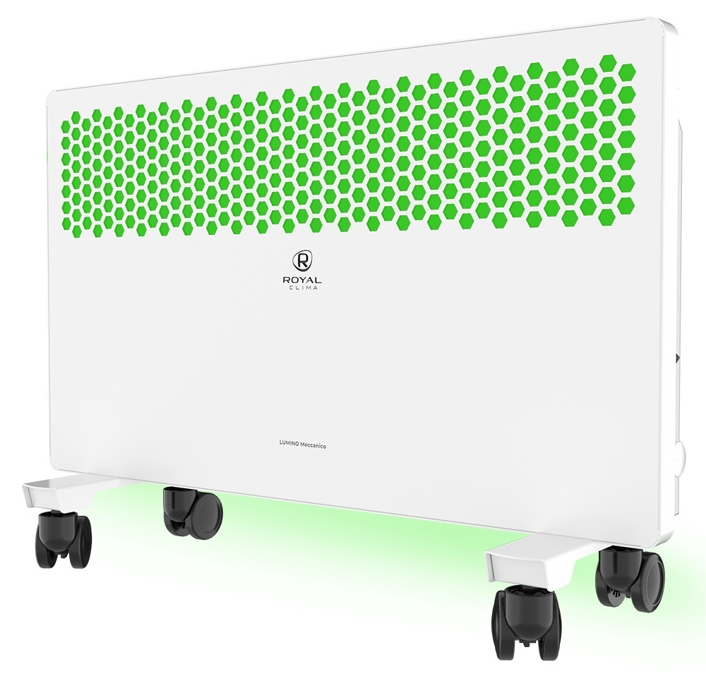 Электрический конвектор Royal Clima Lumino Meccanico REC-LUW1500M с подсветкой зеленого цвета
