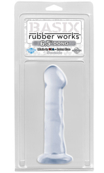 Фаллоимитатор прозрачный на присоске Basix Rubber Works 6.5 Dong (Цвет: прозрачный)