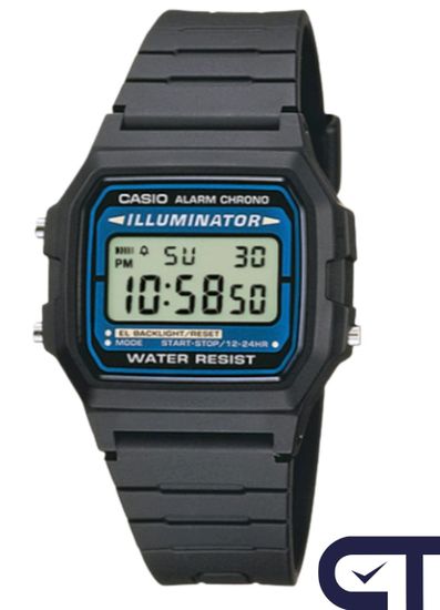 Casio F-105W-1A — мужские цифровые часы с электролюминесцентной подсветкой