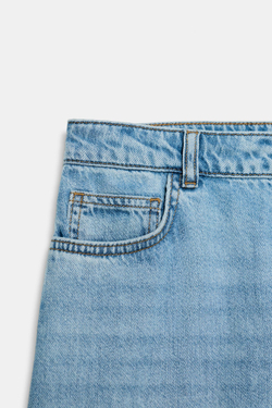 ZARA ДЛИННЫЕ ДЖИНСОВЫЕ ШОРТЫ Z1975, ВЫЦВЕТШИЙ СИНИЙ