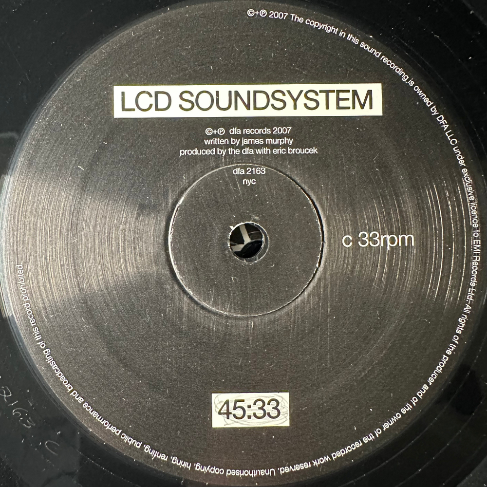 LCD Soundsystem ‎– 45:33 (США 2007г.) 2LPТ