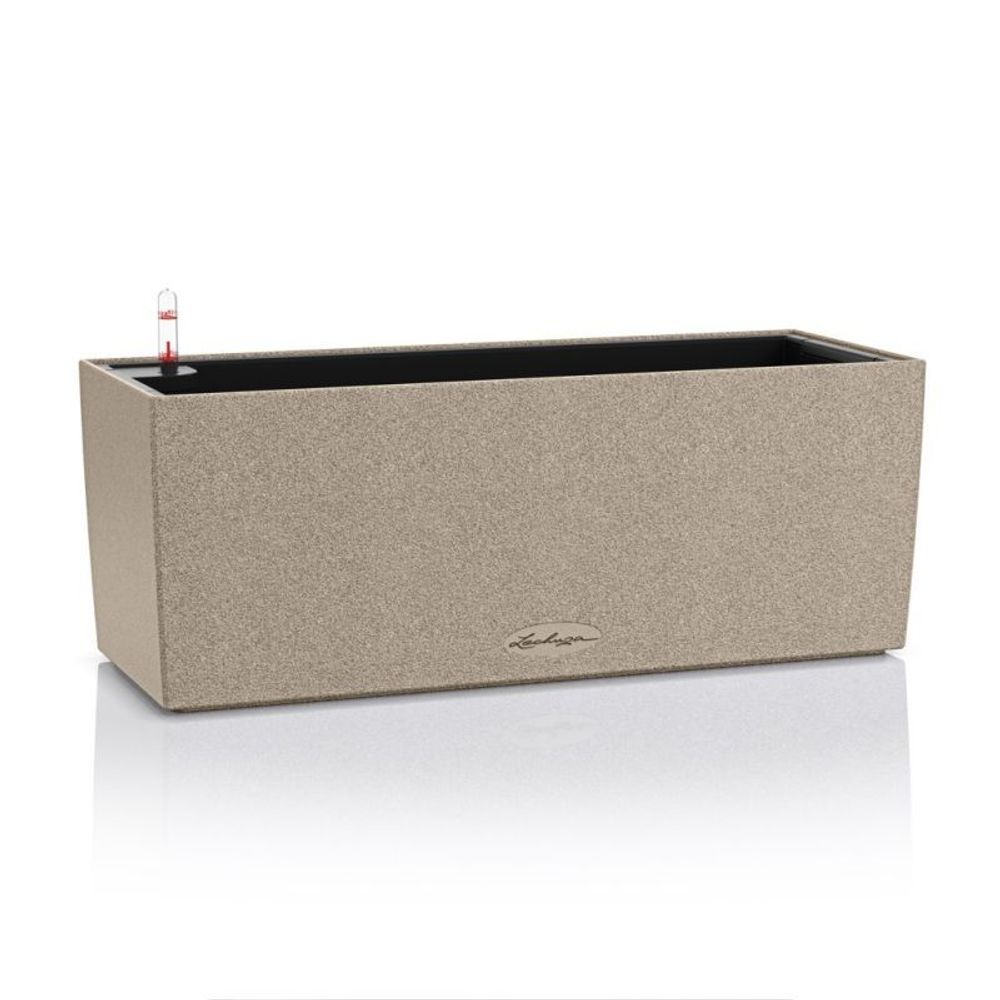 Кашпо Lechuza "Balconera Stone Complete sandy beige" (пластик), 50х19хН19 см