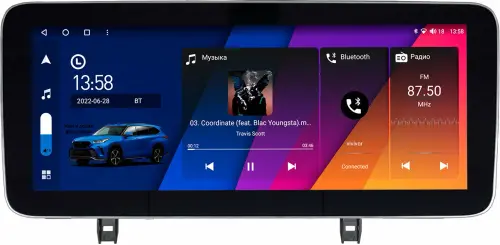 Магнитола для Mazda 3 BP 2019-2023 (левый руль) - Canbox H-Line 0024 монитор 12.3" QLED в стиле MERCEDES на Android 10, Быстрая, ТОП-процессор, CarPlay, 4G SIM-слот