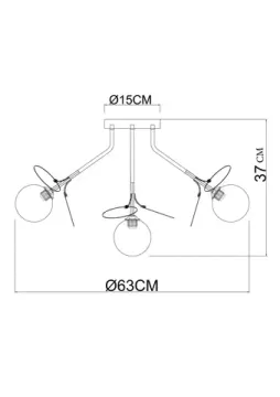Потолочный светильник 7*G9 A1369PL-7MD золото/разноцветный Peacock Arte Lamp